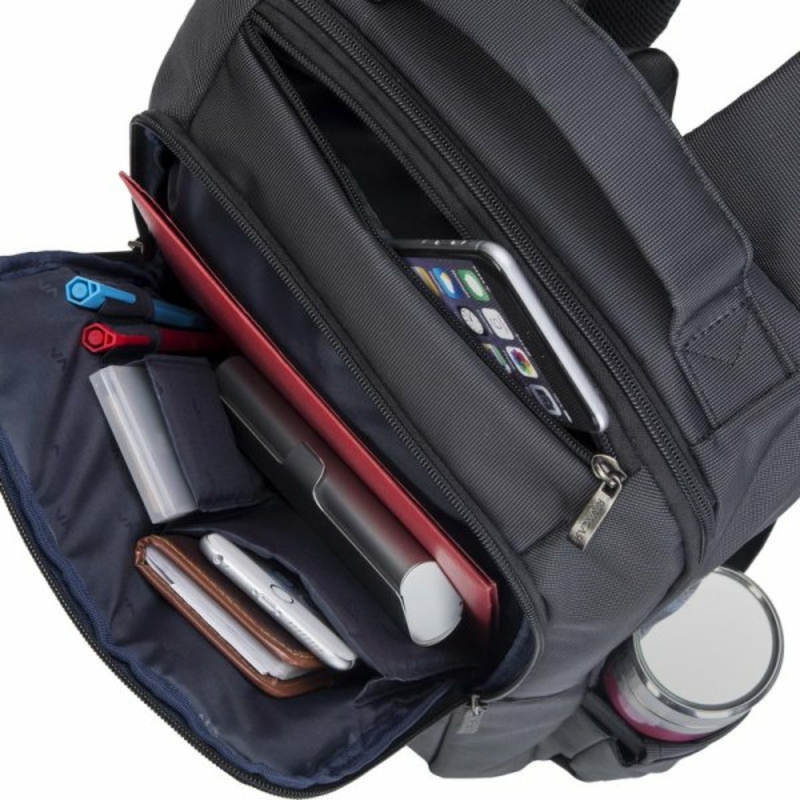 RivaCase 8262 чорний рюкзак  для ноутбука 15.6 дюймів., numer zdjęcia 7