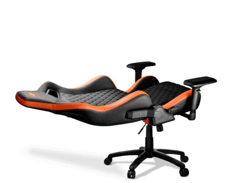 Крісло ігрове ARMOR S, дихаюча екошкіра, сталевий каркас, чорний+помаранчевий, photo number 7
