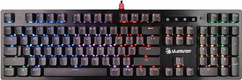 Механічна клавіатура A4Tech Bloody B820R ігрова, USB, LED-підсвічування, Full Light Strike Red, фото №2