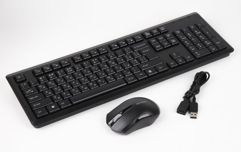 Комплект бездротовий A4 Tech 4200N, V-Track, клавіатура+миша, чорний, фото №7