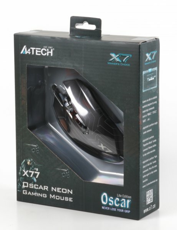 Миша ігрова  A4Tech X77 Oscar Neon, USB, photo number 5