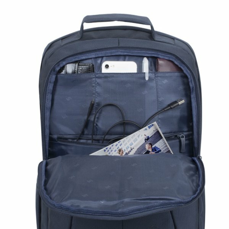 RivaCase 8460 темно-синій рюкзак для ноутбука 17 дюймів., фото №9