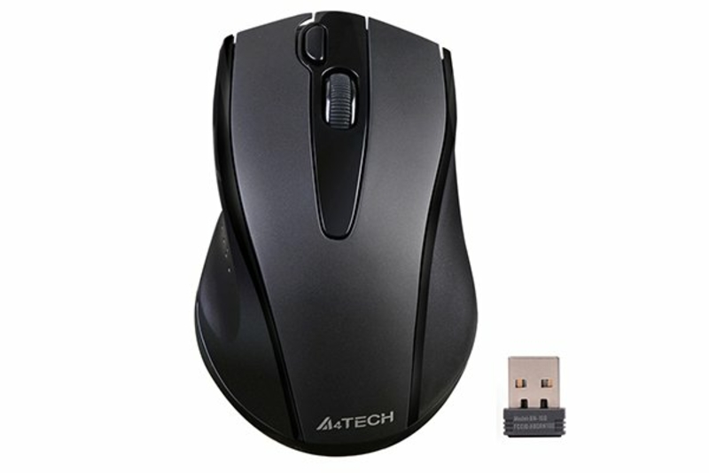 Миша A4Tech G9-500FS (Black), V-Track, бездротова, Silent Clicks (безшумний клік), USB, 1200 dpi, 2x click key, чорна, numer zdjęcia 2