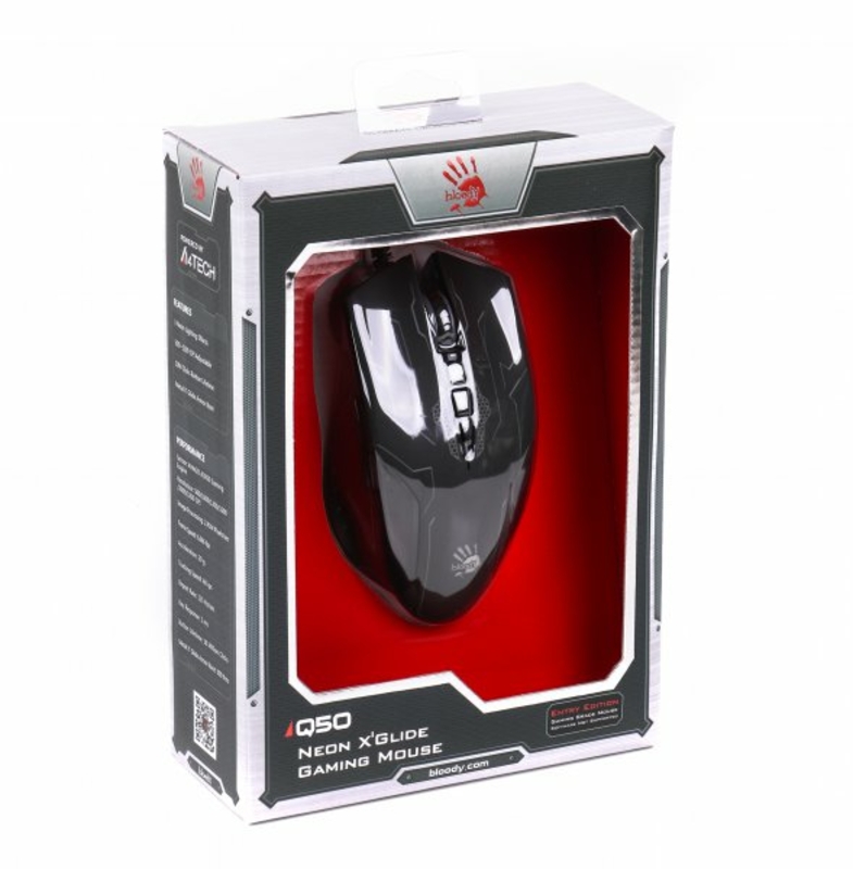 Миша ігрова A4-Tech Bloody Q50, з підсвічуванням, USB, фото №5