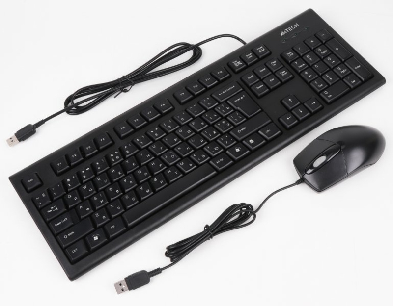 Комплект A4Tech клавіатура+мишка KRS-85+OP-720, USB, Чорна, фото №6