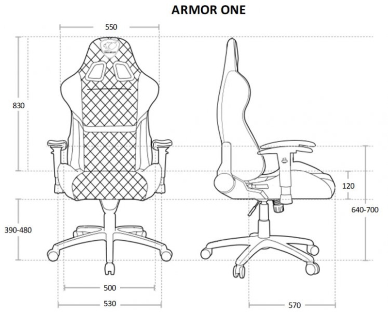 Крісло ігрове ARMOR One EVA , чорний+рожевий, photo number 6