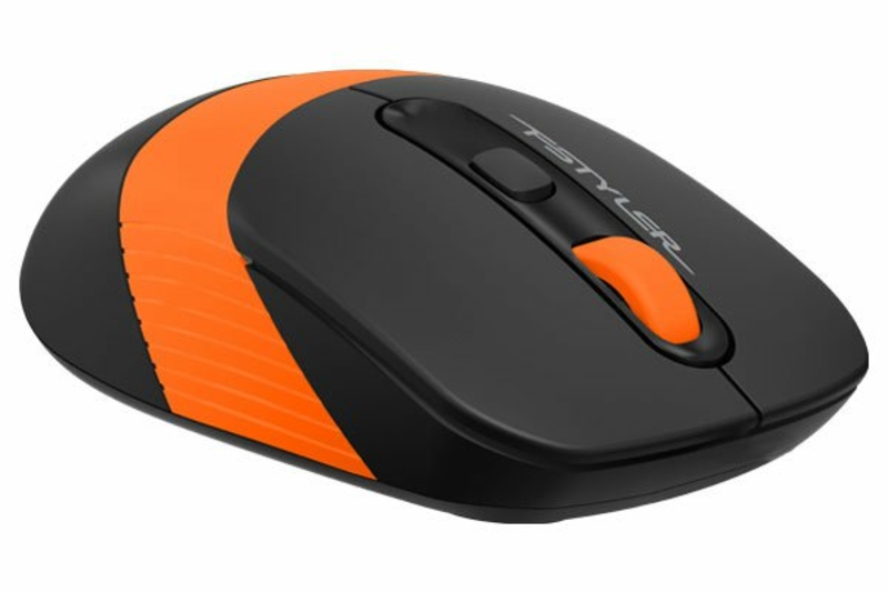Миша бездротова A4Tech Fstyler FG10 (Orange),  USB, колір чорний+помаранчевий, фото №5