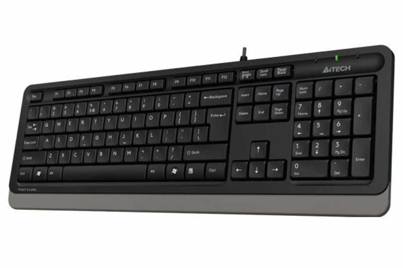 Клавіатура A4Tech Fstyler FK10 (Grey) , USB, чорний+ сірий, фото №6