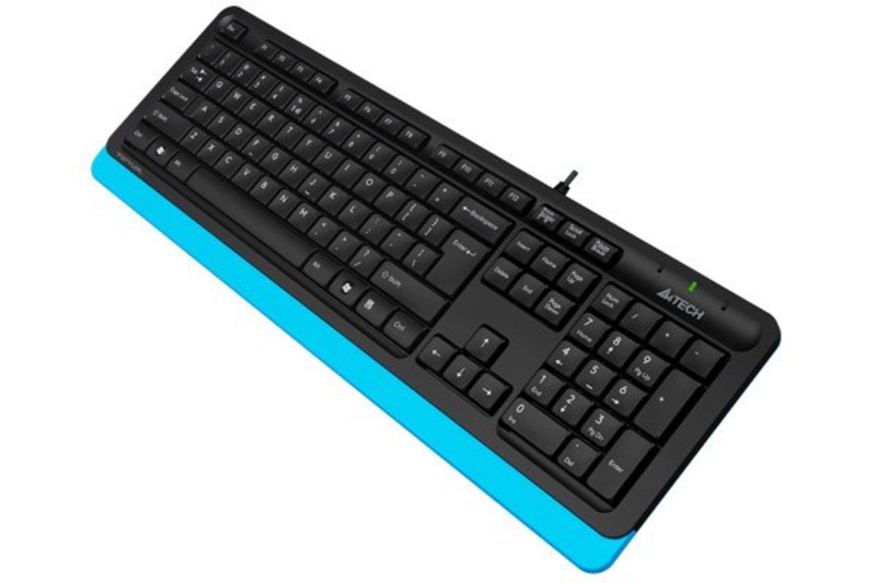 Клавіатура A4Tech Fstyler FK10 (Blue) , USB, чорний+ блакитний, numer zdjęcia 6