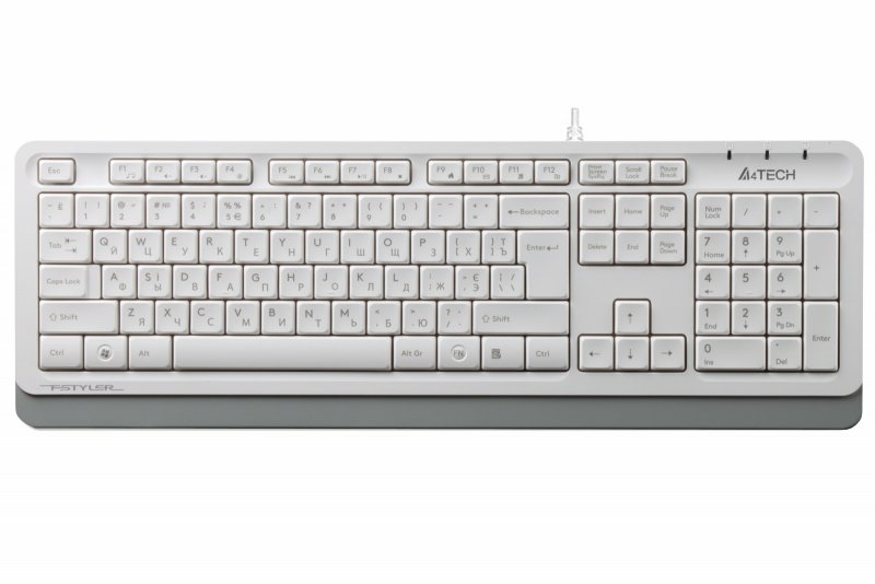 Клавіатура A4Tech Fstyler FK10 (White) , USB, білий, photo number 2