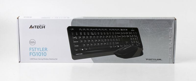 A4Tech Fstyler FG1010, комплект бездротовий клавіатура з мишою, чорний+сірий колір, фото №11