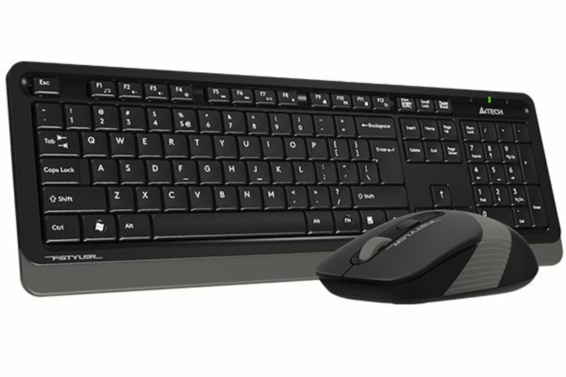 A4Tech Fstyler FG1010, комплект бездротовий клавіатура з мишою, чорний+сірий колір, photo number 3