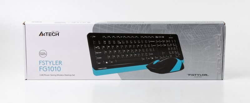 Комплект клавіатура+миша A4Tech FG1010 (Blue) Fstyler,  бездротовий, USB, чорний+блакитний, numer zdjęcia 11