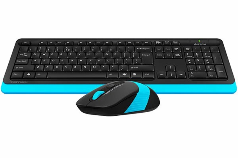 A4Tech Fstyler FG1010, комплект бездротовий клавіатура з мишою, чорний+блакитний колір, photo number 5