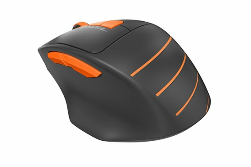 Миша бездротова A4Tech Fstyler FG30 (Orange),  USB, колір чорний+помаранчевий, фото №4