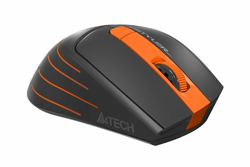 Миша бездротова A4Tech Fstyler FG30 (Orange),  USB, колір чорний+помаранчевий, numer zdjęcia 5