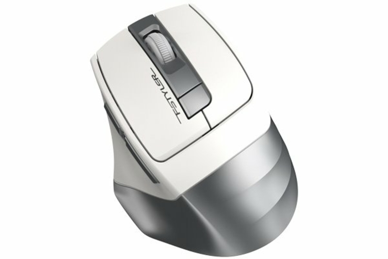 Миша бездротова A4Tech Fstyler FG35,  USB, колір сріблястий + білий, photo number 3