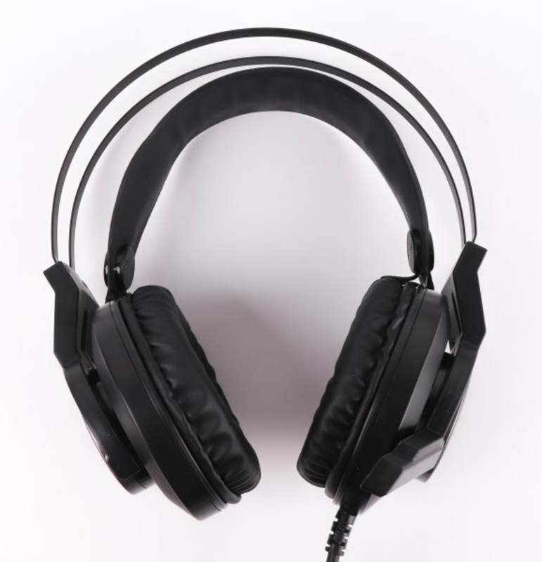 Навушники ігрові Bloody J437  з мікрофоном, колір чорний, підсвічування, фото №4