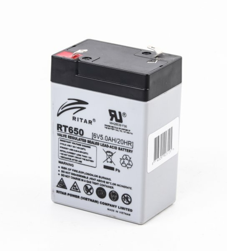 Акумуляторна батарея Ritar RT650 6 В 5 Aгод