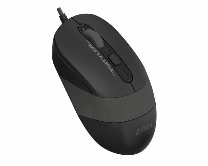Миша A4Tech Fstyler FM10S (Grey), безшумна, USB, колір чорний+сірий, фото №3