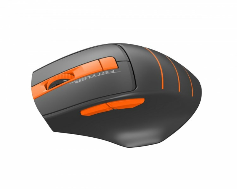 Миша бездротова A4Tech Fstyler FG30S (Orange), безшумна, USB, колір чорний+помаранчевий, фото №3