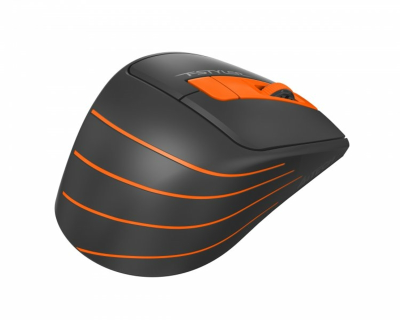 Миша бездротова A4Tech Fstyler FG30S (Orange), безшумна, USB, колір чорний+помаранчевий, numer zdjęcia 8