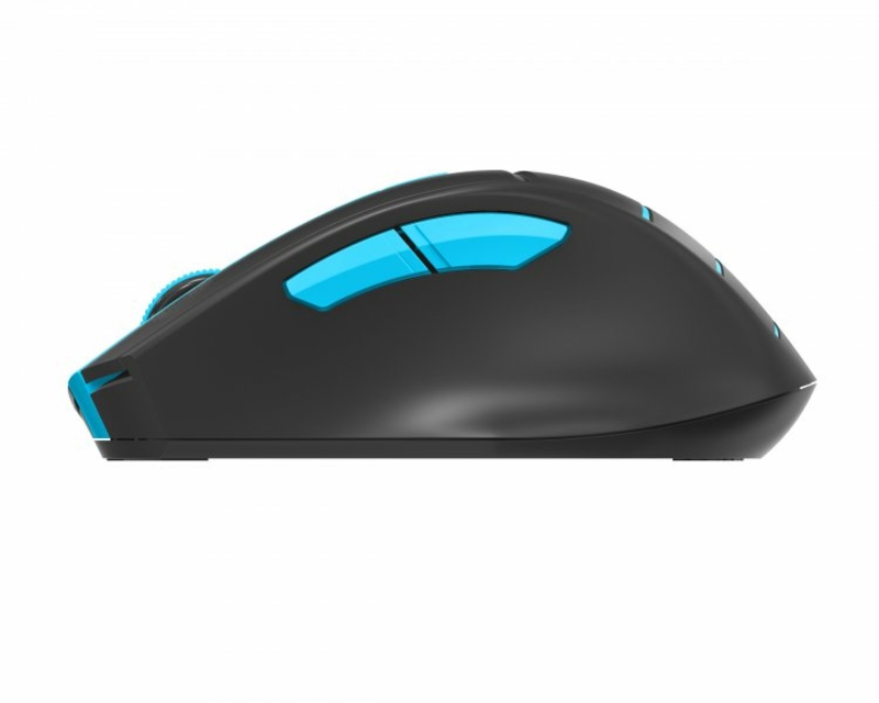 Миша бездротова A4Tech Fstyler FG30S (Blue), безшумна, USB, колір чорний+блакитний, numer zdjęcia 4