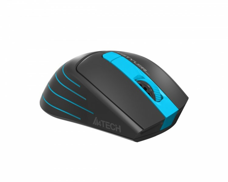 Миша бездротова A4Tech Fstyler FG30S (Blue), безшумна, USB, колір чорний+блакитний, фото №6