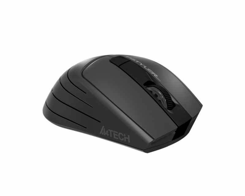 Миша бездротова A4Tech Fstyler FG30S (Grey), безшумна, USB, колір чорний+сірий, photo number 6