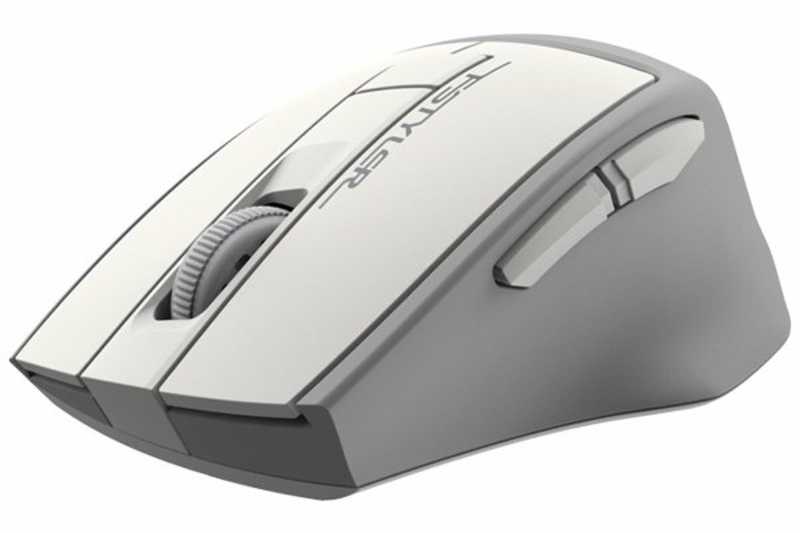 Миша бездротова A4Tech Fstyler FG30S (Grey+White), безшумна, USB, колір білий+сірий, photo number 3