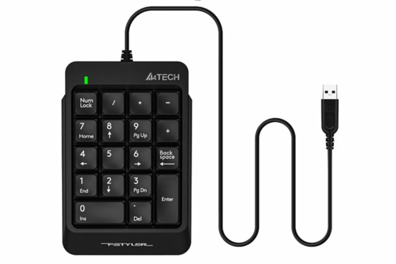 Клавіатура цифрова A4Tech FK13P (Black), чорна, USB, фото №2