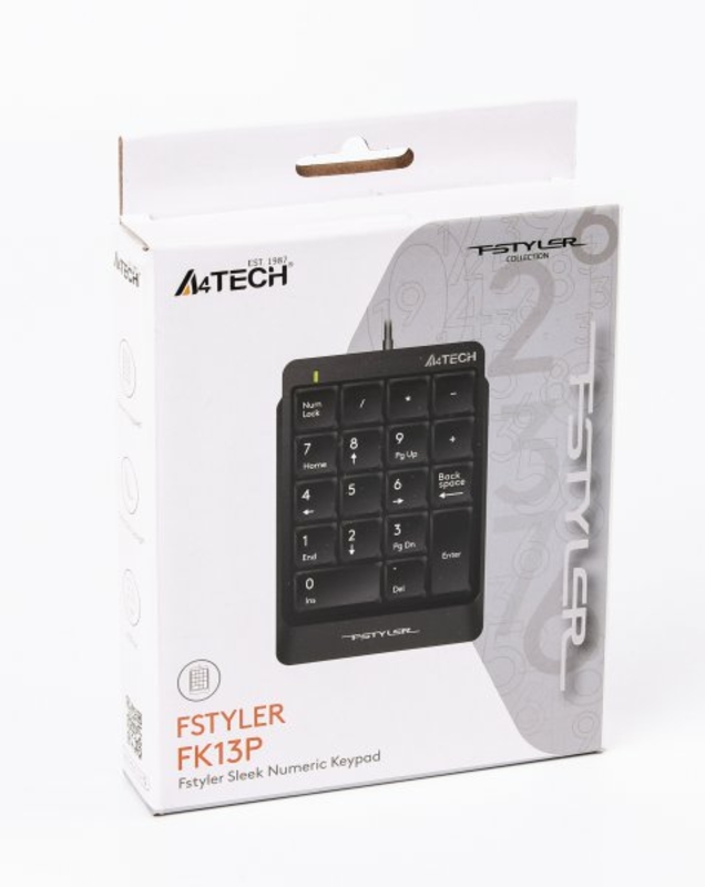Клавіатура цифрова A4Tech FK13P (Black), чорна, USB, numer zdjęcia 6