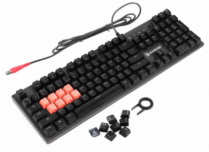Клавіатура Bloody B760 сіра, механiчна ігрова, LK Green перемикачі, USB, numer zdjęcia 5