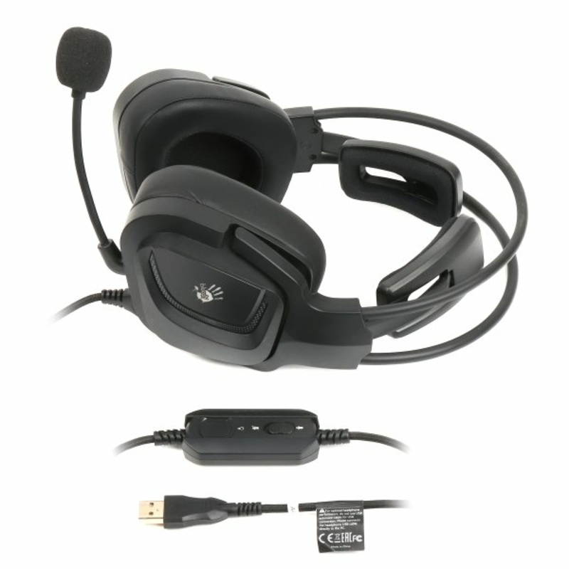 Гарнітура ігрова Bloody G575 (Black) з мікрофоном, Hi Fi, 7.1 віртуальний звук, RGB підсвічування, USB, photo number 8