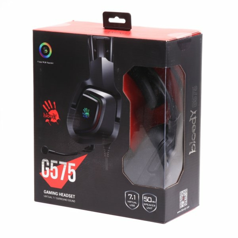 Гарнітура ігрова Bloody G575 (Black) з мікрофоном, Hi Fi, 7.1 віртуальний звук, RGB підсвічування, USB, numer zdjęcia 9