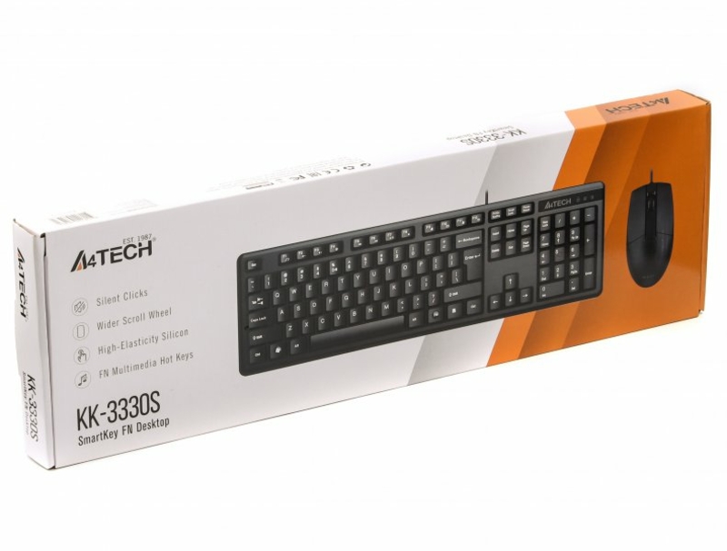 Комплект клавіатура+мишка KK-3+OP-330S, USB, Чорна, фото №3