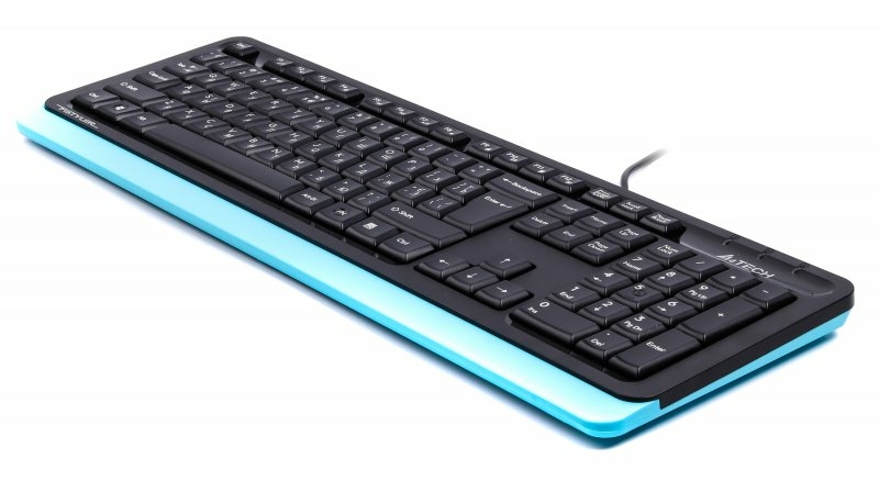 Клавіатура A4Tech Fstyler FKS10 (Blue), USB, колір чорний+ синій, photo number 4