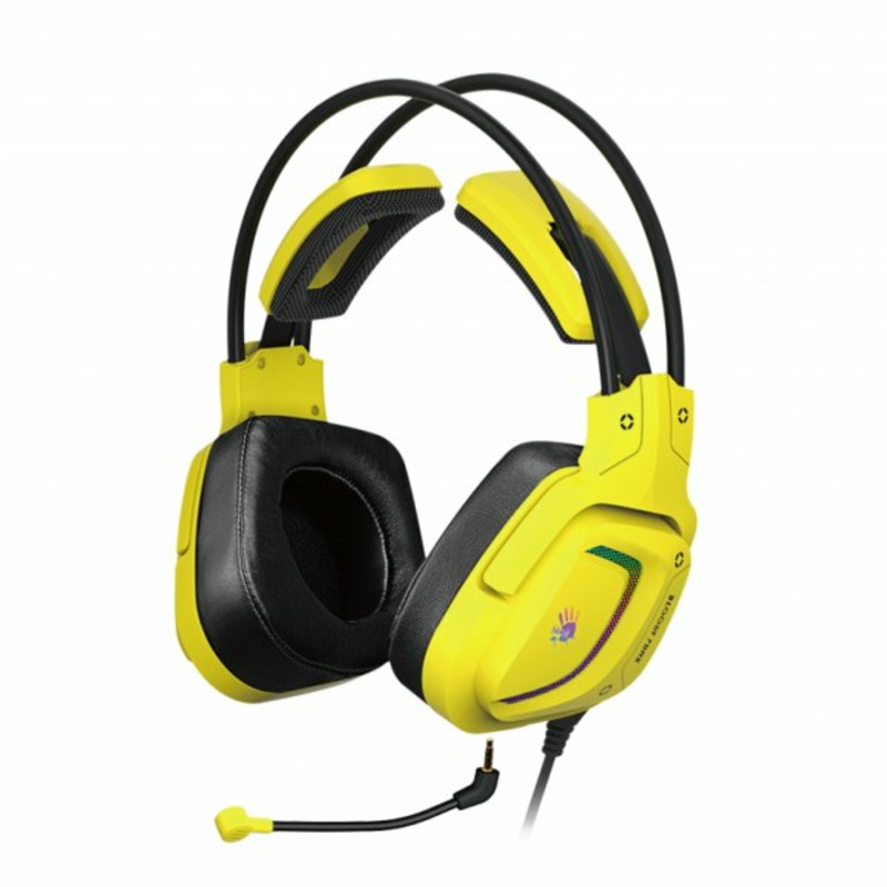 Гарнітура ігрова Bloody G575 (Punk Yellow) з мікрофоном, жовтий, 7.1 віртуальний звук, RGB підсвічування, USB, photo number 6