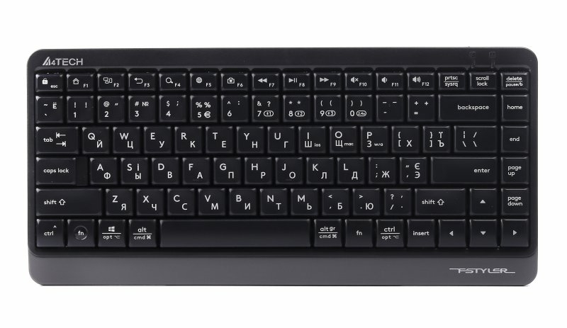 Клавіатура бездротова A4Tech Fstyler FBK11 (Grey),  USB, колір сірий, photo number 2