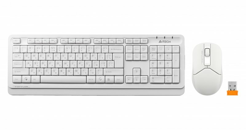 A4Tech Fstyler FG1012, комплект бездротовий клавіатура з мишою, колір білий, numer zdjęcia 2