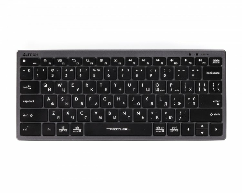 Клавіатура A4-Tech Fstyler FX-51, сірий колір, USB, photo number 2