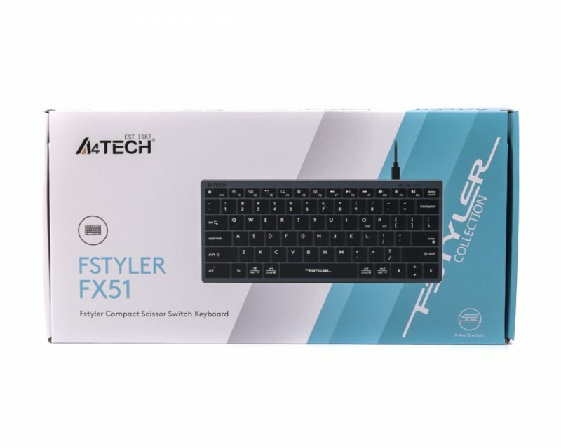 Клавіатура A4-Tech Fstyler FX-51, сірий колір, USB, photo number 7