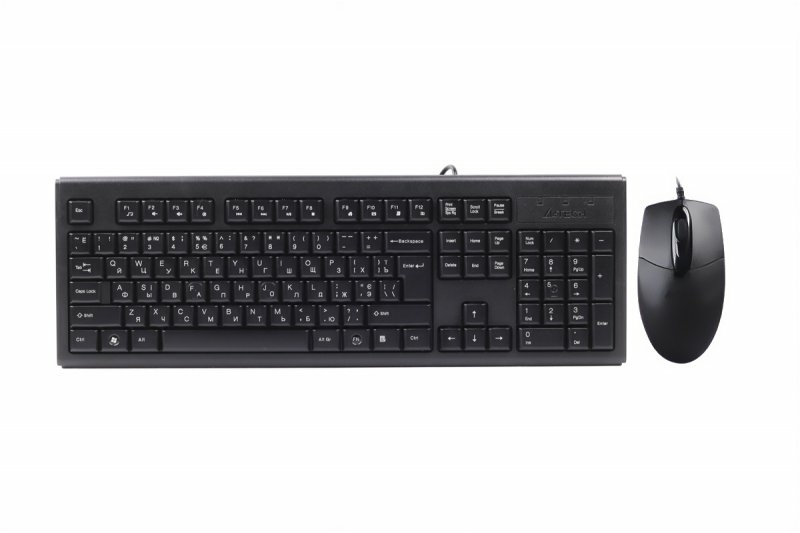 Комплект A4Tech клавіатура+мишка KR-83+OP-720S, USB, Чорна, фото №2