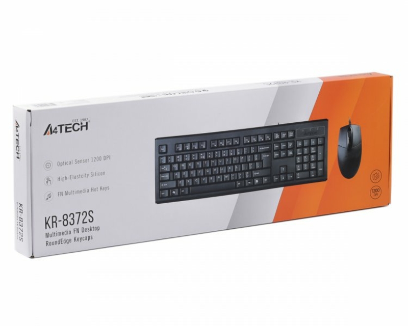 Комплект A4Tech клавіатура+мишка KR-83+OP-720S, USB, Чорна, photo number 5