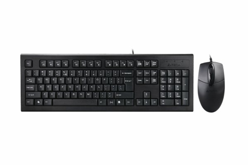 Комплект A4Tech клавіатура+мишка KR-85+OP-720S, USB, Чорна, numer zdjęcia 2