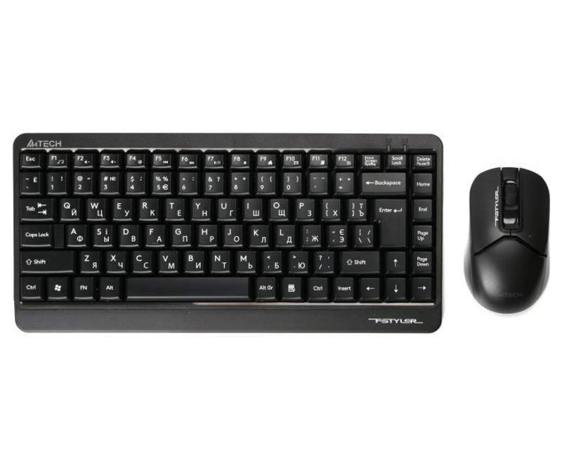 A4Tech Fstyler FG1112S, комплект бездротовий клавіатура з мишою, чорний колір, фото №2