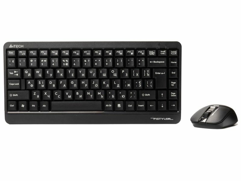 A4Tech Fstyler FG1112S, комплект бездротовий клавіатура з мишою, чорний колір, фото №4