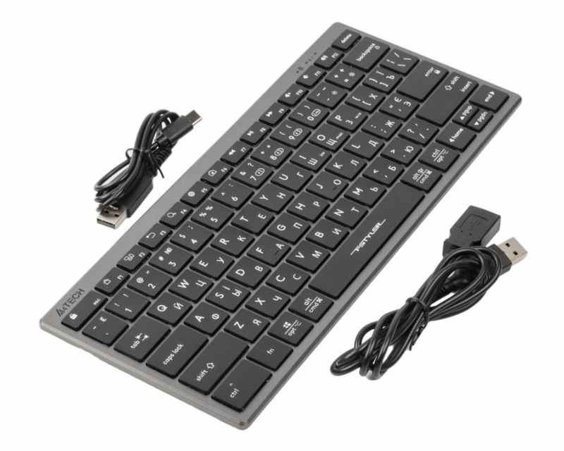 Клавіатура  A4-Tech Fstyler FBX51C бездротовa, сіра, фото №7