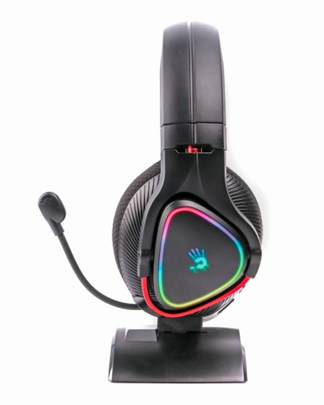 Навушники ігрові Bloody MR710 (Black), RGB, Bluetooth + 2.4GHz + 3.5 jack, колір чорний, numer zdjęcia 3