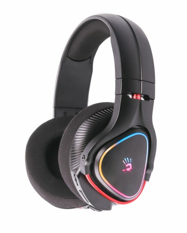 Навушники ігрові Bloody MR710 (Black), RGB, Bluetooth + 2.4GHz + 3.5 jack, колір чорний, numer zdjęcia 4